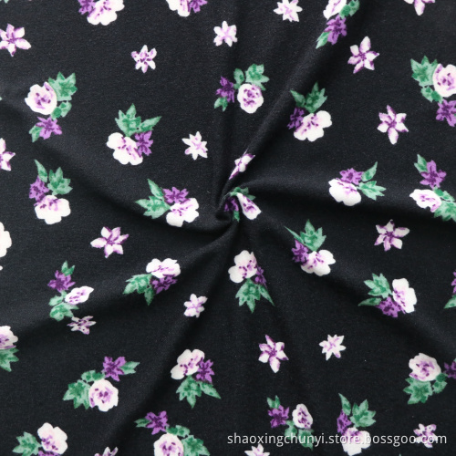 Small Beautiful Flower Pattern Suitable For Summer T-shirt/dress Printed Two Side Peach Single Jersey Fabric